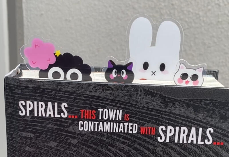 bookmarks peeking out