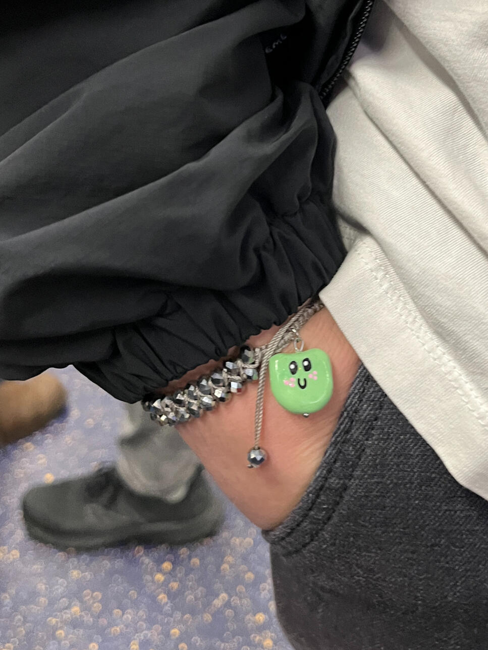 Froggie clay charm bracelet